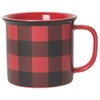 Now Designs Red Buffalo Check Heritage Stoneware Mug 12 oz,