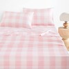 Wake In Cloud - Gingham Bed Sheets, 4-Piece Sheet Set,
