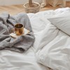 ETDIFFE White Queen Size Comforter, 3 Piece Aesthetic Modern Bedding