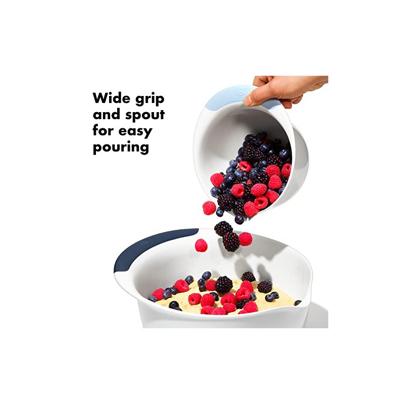 OXO,plastic Good Grips 3-Piece Mixing Bowl Set – Blueberry, Jam