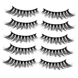 minkissy 5 Set 3d Artificial Lashes Style Thick Lashes Long False Eyelashes Makeup Accessories Soft Lightweight Eye-enhancing