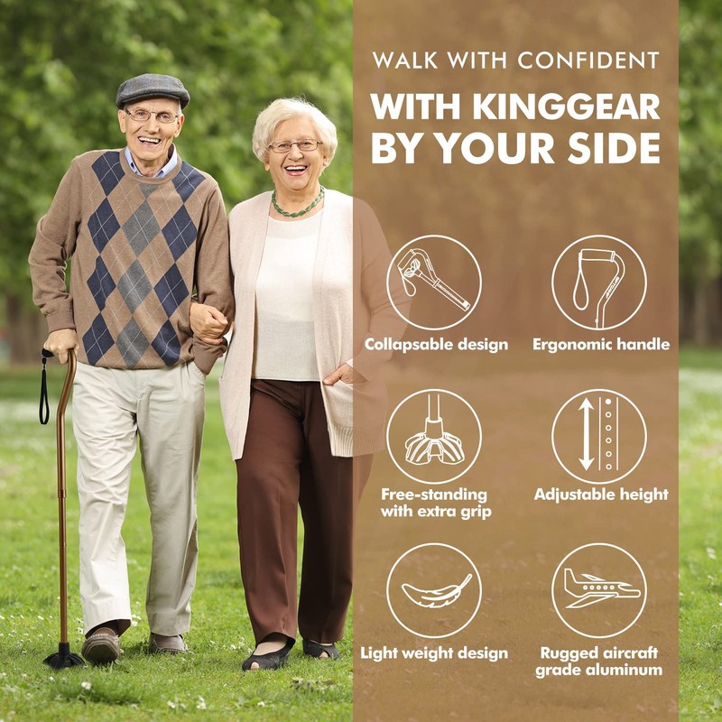 GPTCAMP G1 Walking Stick, Walking Cane for Women & Men