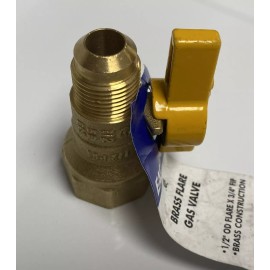 EASTMAN Brass Flare Gas Ball Valve, 3/4-Inch FIP x 1/2-Inch OD