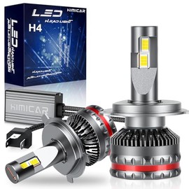 H4 9003 HB2 Kit de Conversión Focos LED para Auto, 320W 50000LM por Par, 900% Súper Brillante, Faros Delanteros Luz Alta y Baja 6500K Blanco Frío, Bom