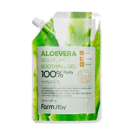 Farmstay Moisture Soothing Gel Aloe Vera 100ml (Pouch) / 모이스쳐 수딩젤 알로에베라 100ml (파우치)