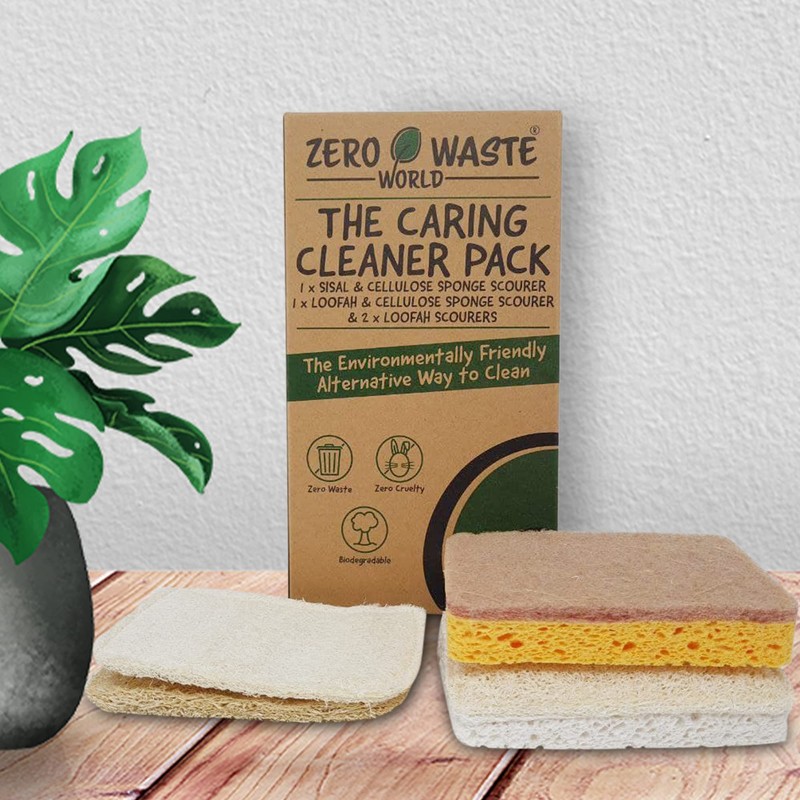 ZERO WASTE WORLD Eco Sponge-eco Friendly Washing up sponges, Natural