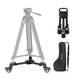 SmallRig Quick-Lock Photography Heavy Duty Tripod Dolly, Heavy Duty with 3" Rubber Wheels, Adjustable Legs, Handle & Carry Bag, 44.1lbs Capacity Tripod Wheels for Filming and Photography