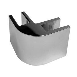 Brixwell GC238A 90 Degree Clamp Corner Connector for 3/8" Glass Panels Chrome Two-Way Glass Bracket for Furniture, Display Stands, and Tables Heavy-Duty Glass Hardware with Nylon-Tip Set Screws