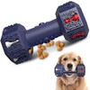 Petopia Dog Chew Toys Tough Natural Rubber Dumbbell Toy for