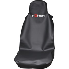 Förch Black Faux Leather Seat Protector with Airbag Approval, Protective Seat Cover for Workshop