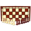 Amazinggirl Chess Board Set, Foldable, Wood with Chess Figures, Large,