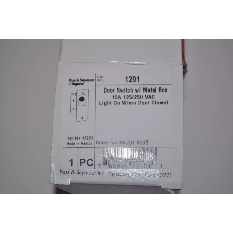 Pass & Seymour Legrand Pressure Sensitive Door Switch 15A Light