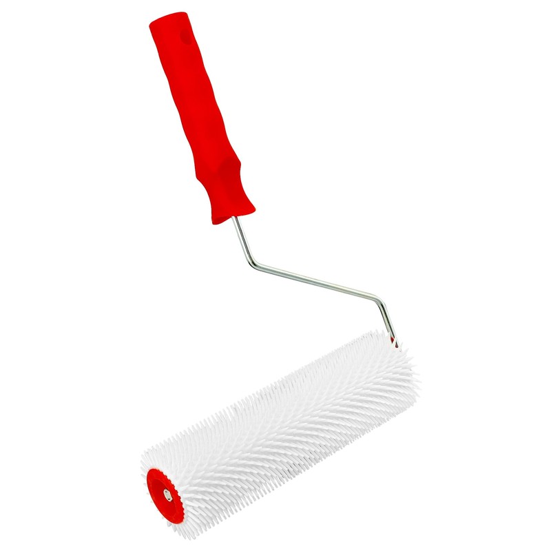 QWORK® 230mm Spiked Roller with 15mm Teeth, Flooring Aeration Roller