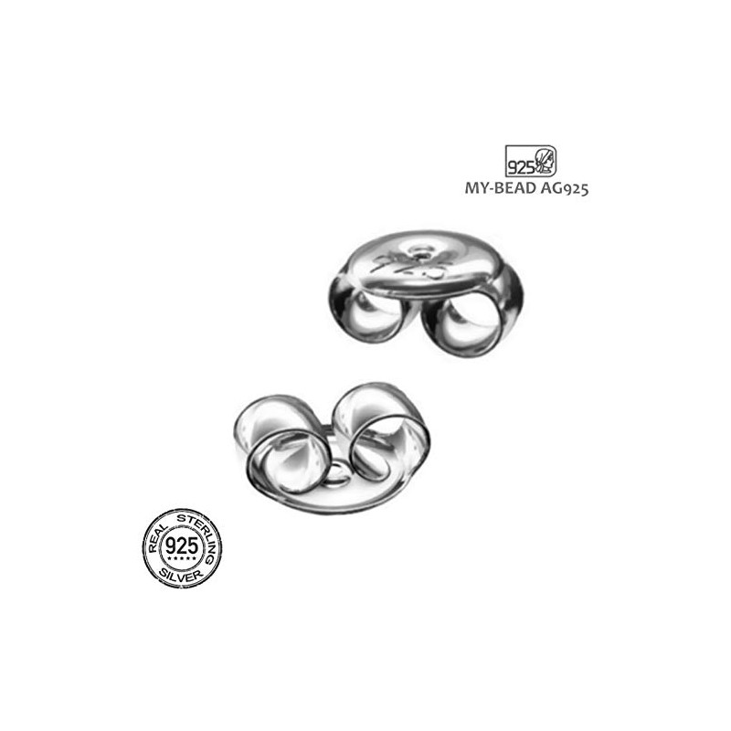 DIY925 10 Pairs of Stud Earrings 925 Sterling Silver Nickel-Free