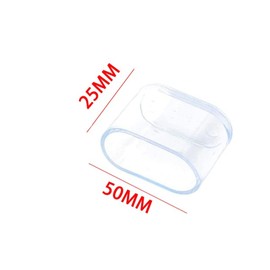 16 Pcs Oval Plastic Covers, Clear Tube End Caps, 25mm x 50mm Anti-slip Cover for Furniture Chair Desk Leg Tables Foot, Pipe