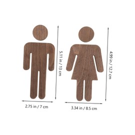 STOBOK 1pair Restroom Sign Male Female Bathroom Signs for Home Decor Unique Funny Wall Art Washroom Door Signs Minimalist Style for Indoor Outdoor Use