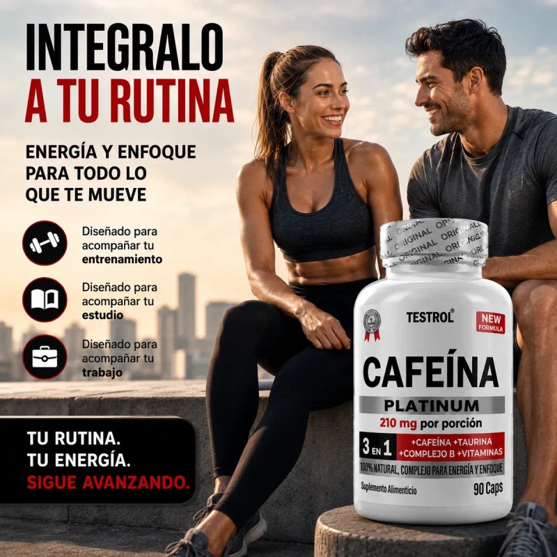 Cafeína 210 Testrol Platinum Cápsulas