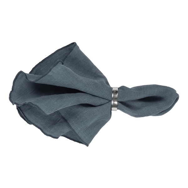 Broste copenhagen Linen Napkin Petrol Blue, 45 x 45 cm