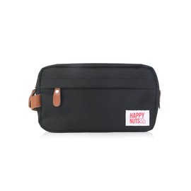 Happy Nuts Men's Nut Sack Toiletry Bag, Canvas Organizer Bag, TSA Approved (Black)