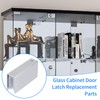 UTALIND 4 Pack Glass Clip Silver Strikes Plate Magnetic Rectangular