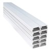 Canaleta Pvc Para Cable 10 Piezas 10x20mm X 1 Metro 1020 Color Blanco