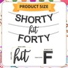 Shorty Hit Forty Birthday Banner, Pre-Threaded Black Glitter 40 Birthday