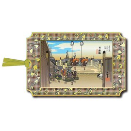 Toyo Seimitsu Kogyo Bookmark Hiroshige Nihonbashi Gold UK004