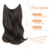 Flyroseing Body Wavy Halos Hair Extension, Natural Brown Hair Extensions,