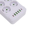 8 Way Power Strip USB C European Socket Desk Wall