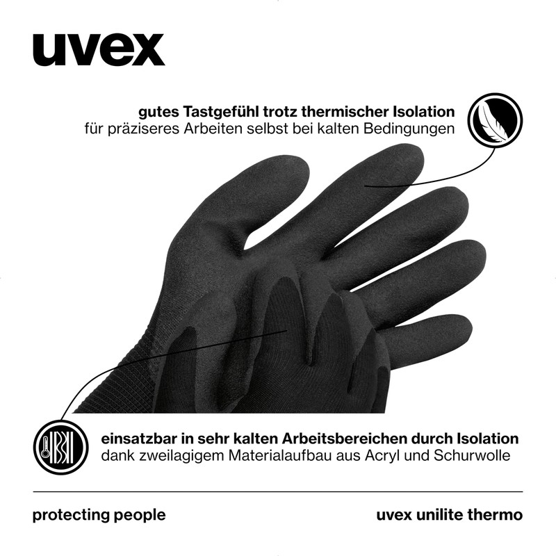 Uvex unilite thermo - cold protection gloves - winter gloves