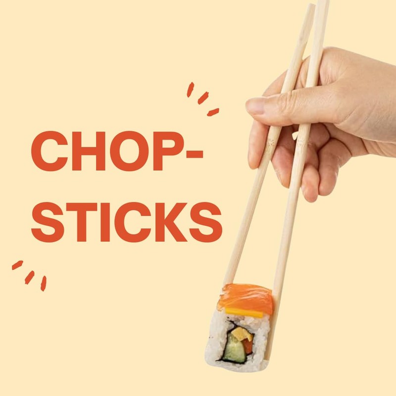 H&Co Twin Bamboo Chopsticks | 21 cm | Disposable |