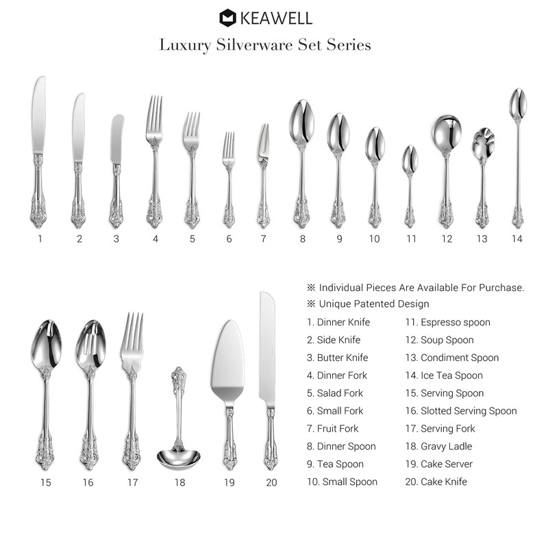 KEAWELL Luxurious 5.1-Inch Espresso Spoons Set - 6 Pieces -