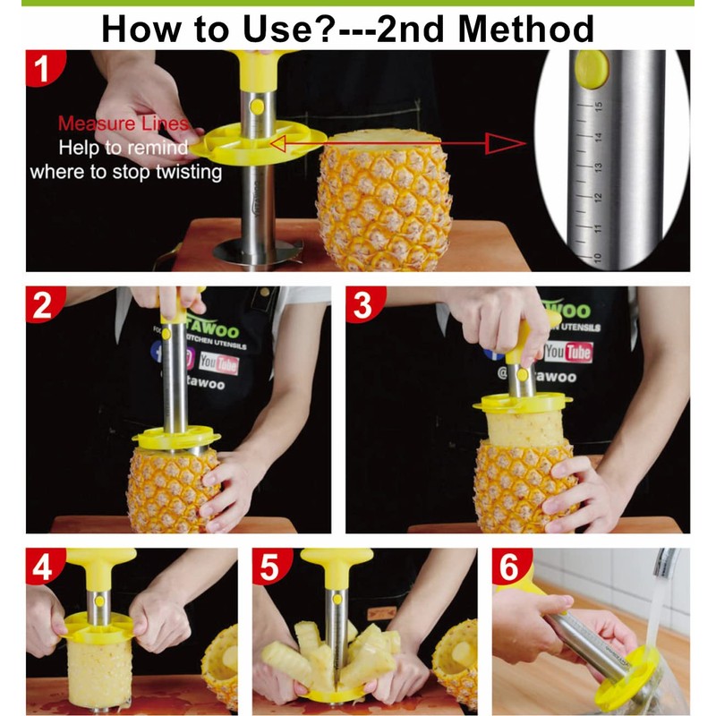Pineapple Cutter and Corer, Pineapple Corer and Slicer Tool,[Reinforced sharp