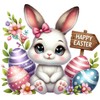 x12 Rabbit Easter Bunny Glass Vinyl Decal Stickers Colour ol490