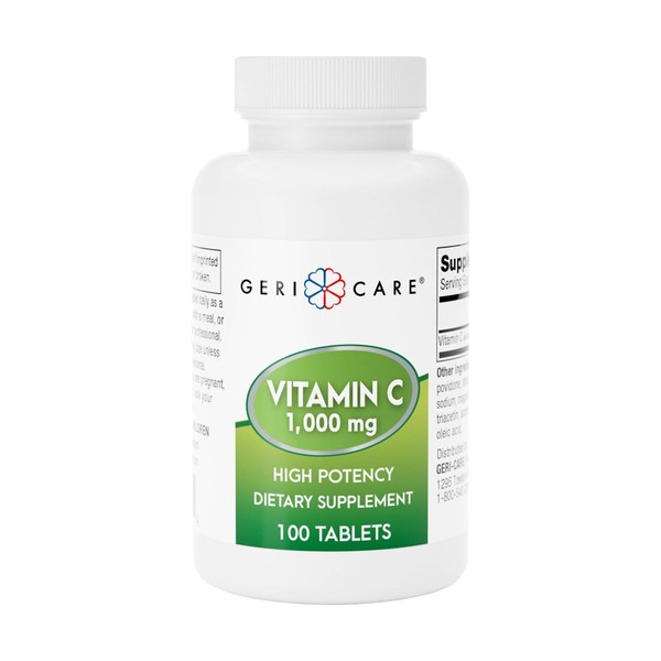 GeriCare Vitamin C 1000 mg – High Potency 100 Tablets