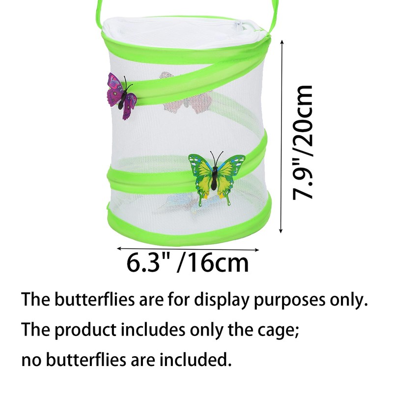 Insect Garden Habitat Foldable Washable and Reusable Butterfly Cage 6.3"