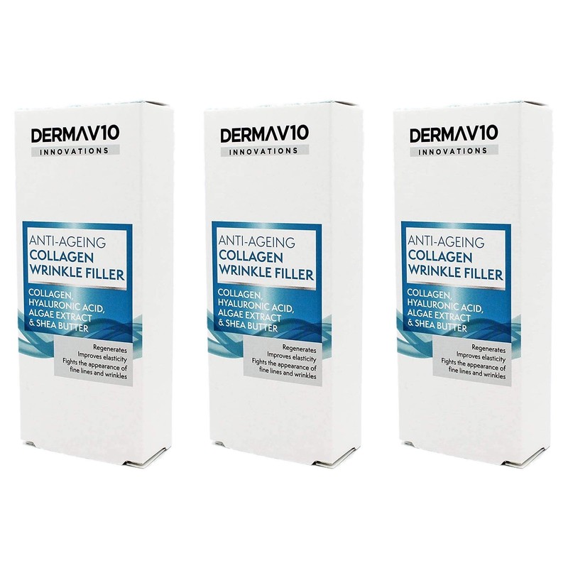 Derma V10 Anti-Ageing Collagen Wrinkle Filler With Hyalauronic Acid, Algae