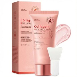 Mascarilla Facial Hidratante de Nicotinamida y Colágeno, Mascarilla en Gel Despegable para un Cutis Radiante, Mascarilla de Lámina Transparente Hidrat