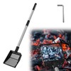 Long Handle Fireplace Ash Sifter, Hollow Out Metal Coal Shovel