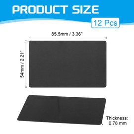 PATIKIL Blank PVC Cards, 12 Pack Inkjet Plastic ID Card CR80 30 MIL White Printable Business Cards, Waterproof Double Sided Printing for Photo ID Badge Inkjet Printers Glossy, Black