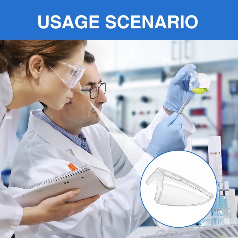 Safety Glasses Side Shields, PC Material, 5 Pairs, Universal Fit,