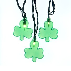 Kurt S. Adler UL 10 Shamrock Light Set, 144-Inches, Green