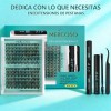 Kit Extensiones De Pestañas 30d+40d Curvatura D 9-16mm Mixta