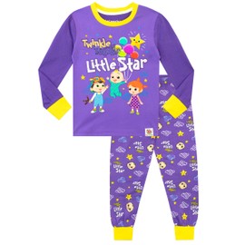 CoComelon Pajamas | JJ And YoYo Girls Pajamas | Girls’ Pajama Sets | Winter PJs Purple 4