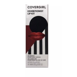 CoverGirl Exhibitionist Lip Kit, 450 Worthy / 220 Cherry Red