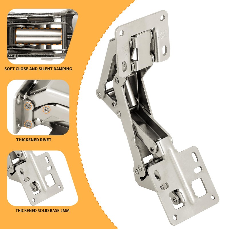 Cabinet Hinges, Pack of 2, 175 Degree Hinges for Cabinet