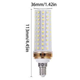 E12 Small Edison LED Bulb 20W Candelabra Bulb E12 Corn Decorative Light 180W Equivalent for Home Lighting, Pendant Light, Ceiling Fan, Candle Lamp, 4000K Neutral Light, AC85-265V, Not Dimmable, 6 Pack