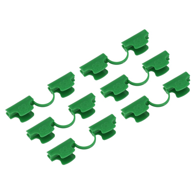 50Pcs Greenhouse Clamp PE Plastic 2 Head Plant Film Clamp