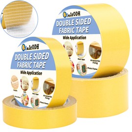 4 Rolls Double Sided Fabric Tape Heavy Duty Double Stick Carpet Tape,High Stickiness Double Sided Tape Multifunctional Double Sided Clear Tape for Floors Mats Carpets Clothing Paste Decor 1in/2inx33FT