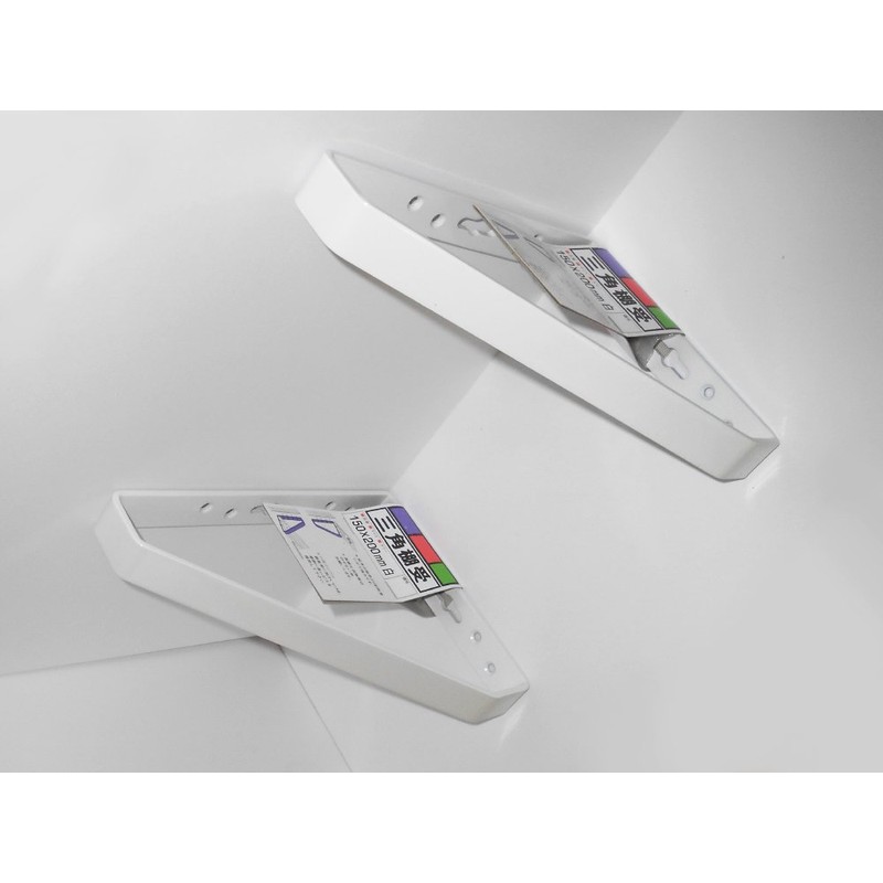 Wake Industry Triangle Shelf Holder, White, 5.9 x 7.9 inches